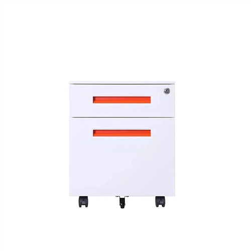 Suport mobil din oțel cu 2 sertare